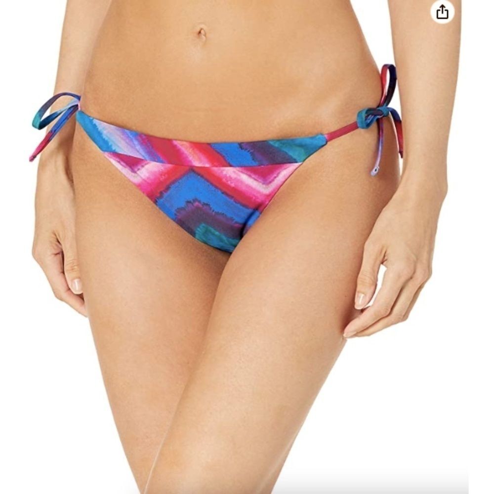 NWT La Blanca Hidden Gem Side Tie String Hipster Bikini Bottom Sz. 14